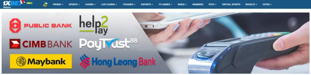 Banking methods at 1xBet Cambodia