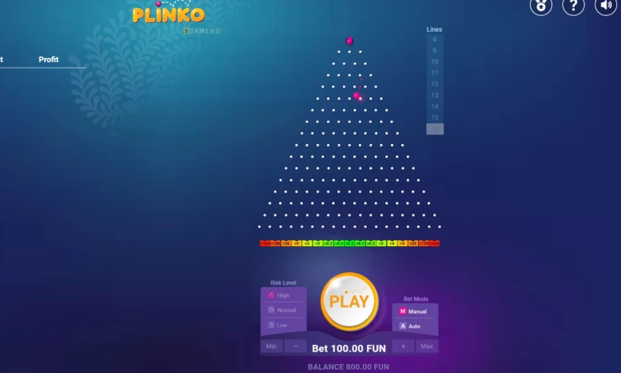 Playing Plinko at 1XBet Cambodia